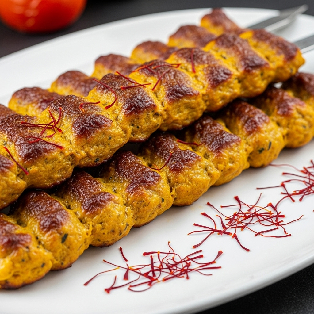 طرز تهیه کباب کوبیده زعفرانی زَرتِل