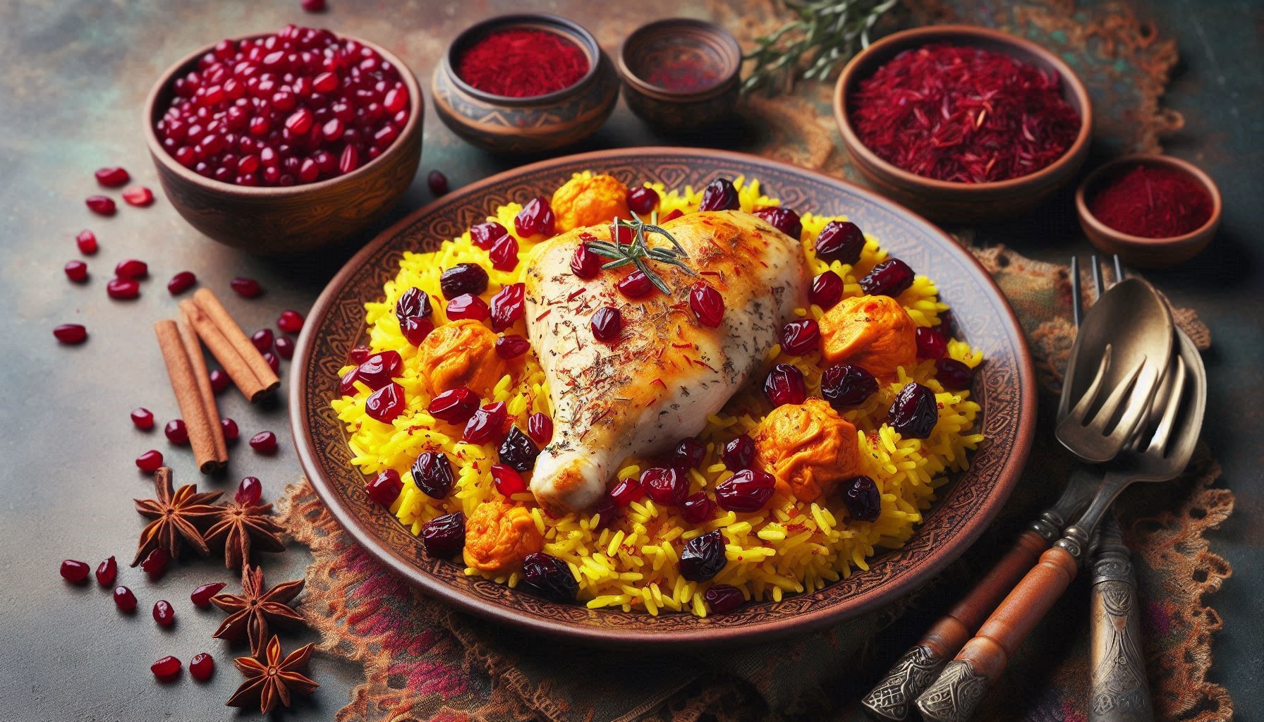 طرز تهیه زرشک پلو با مرغ مجلسی با زعفران زَرتِل